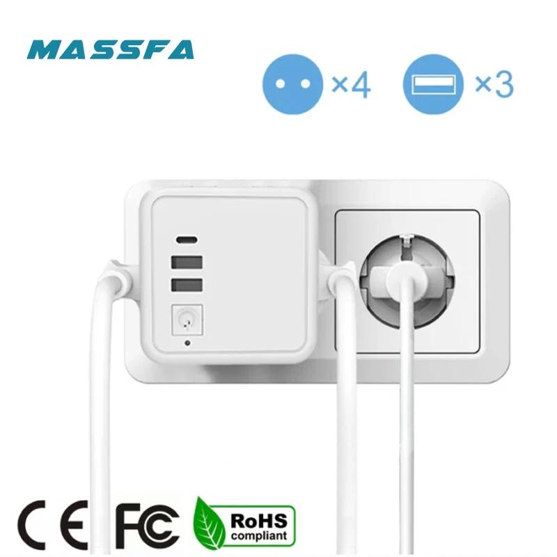 Massfa EU ÷ AC ܼƮ, Ʈ Ȩ Ƽ Ƽ ͽټ   Ʈũ , USB Ʈ USB-C ġ
